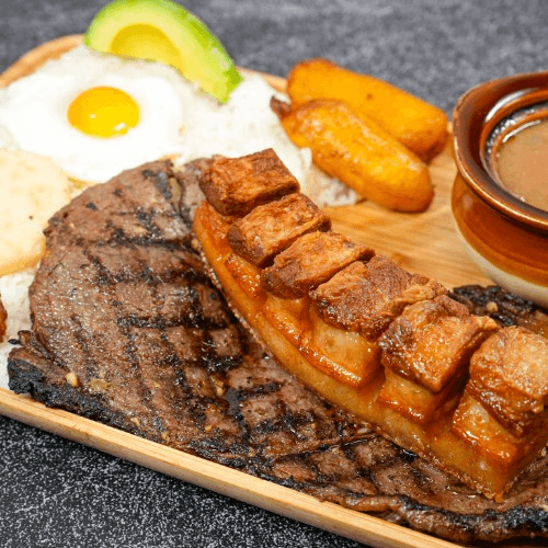 Bandeja Paisa (Bistec o carne molida)