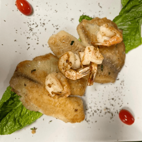 Tilapia con Camarones al Grill